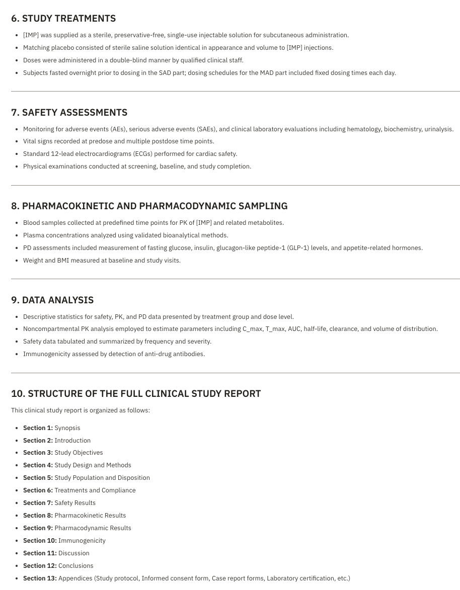 A CSR safety-narrative excerpt with source citations.