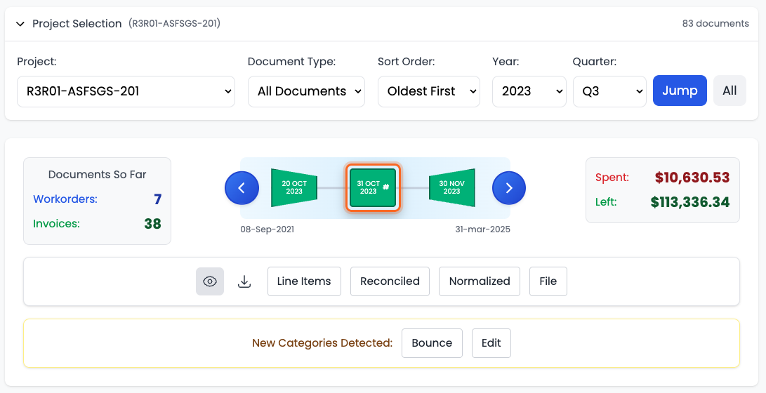 Variance and unmatched-item alerts with clinical context.